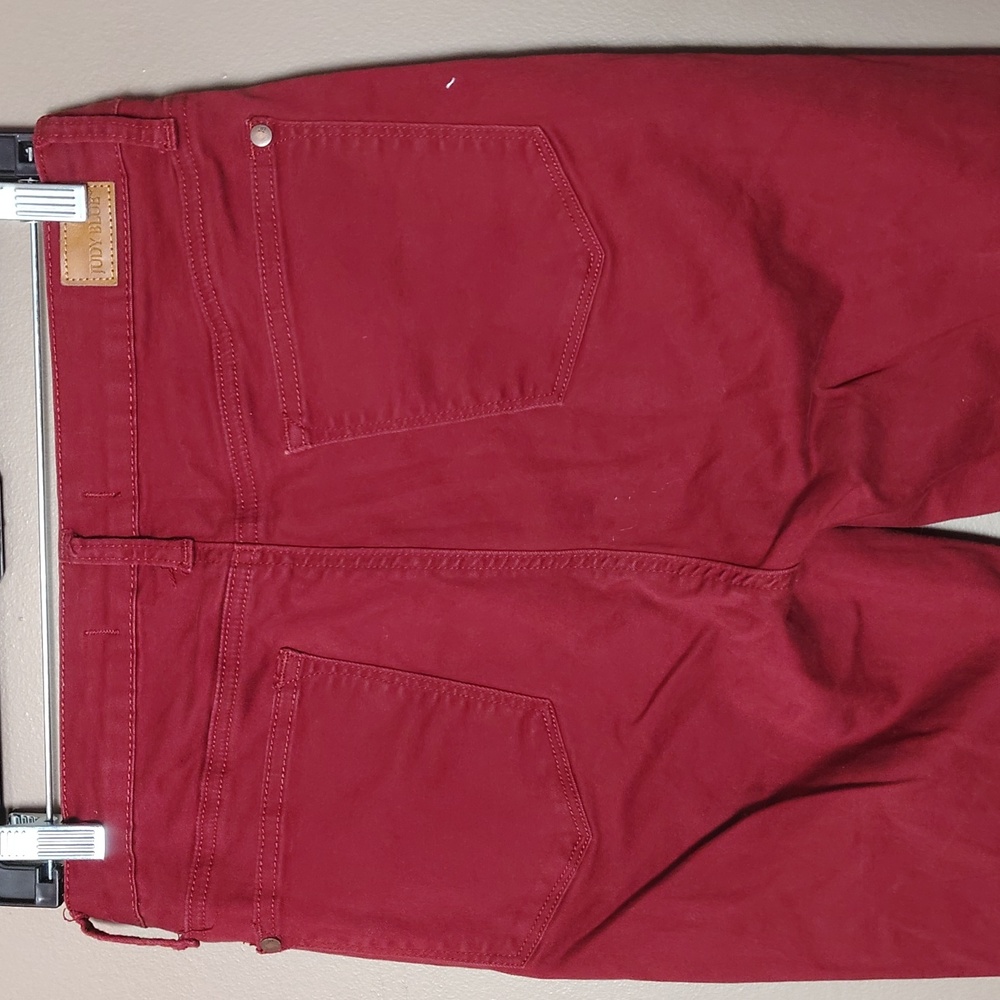Judy Blue Burgundy Skinny Fit Jeans 11/30 - Picture 7 of 8